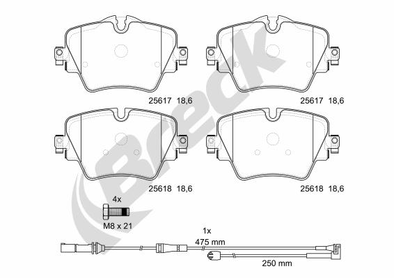 Set placute frana,frana disc 25617 00 701 00 BRECK